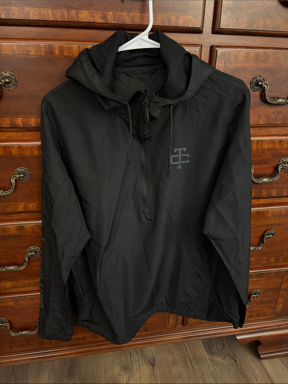 Trolls Black Hooded Windbreaker Pullover